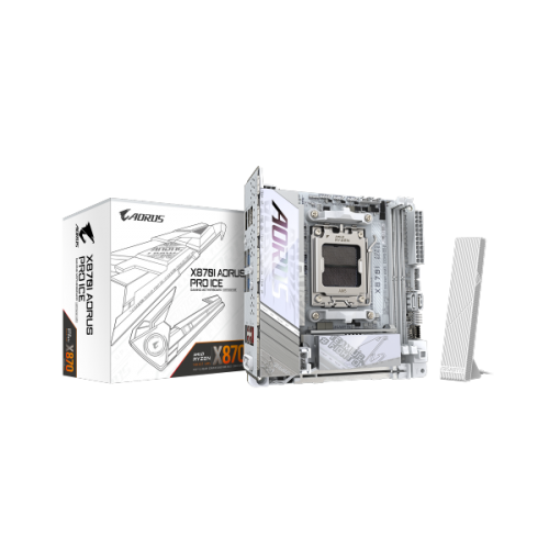 לוח אם GIGABYTE X870I AORUS PRO ICE MINI-ITX DDR5 AM5 BT 2.5GBE